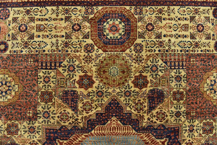 Detail image of 8' x 9' 11 Hand Knotted Mamluk Ziegler Rug