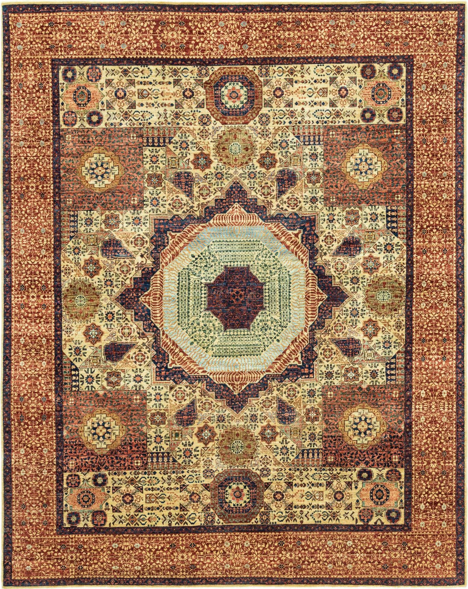 8' x 9' 11 Hand Knotted Mamluk Ziegler Rug
