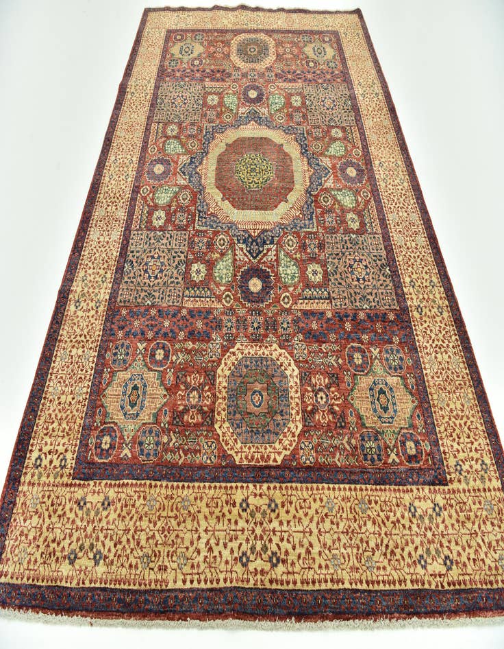 Detail image of 6' 2 x 8' 8 Hand Knotted Mamluk Ziegler Rug