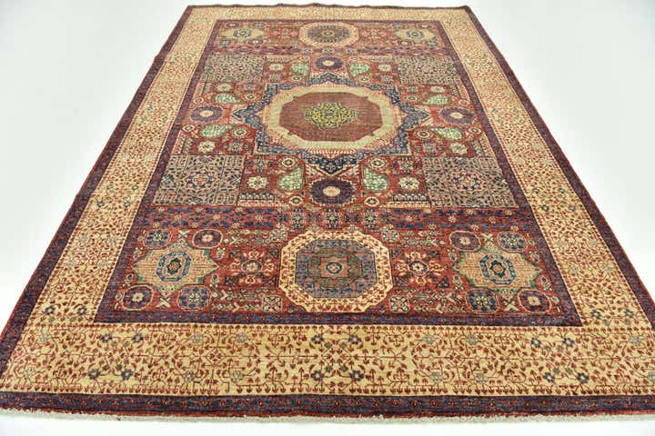 6' 2 x 8' 8 Hand Knotted Mamluk Ziegler Rug