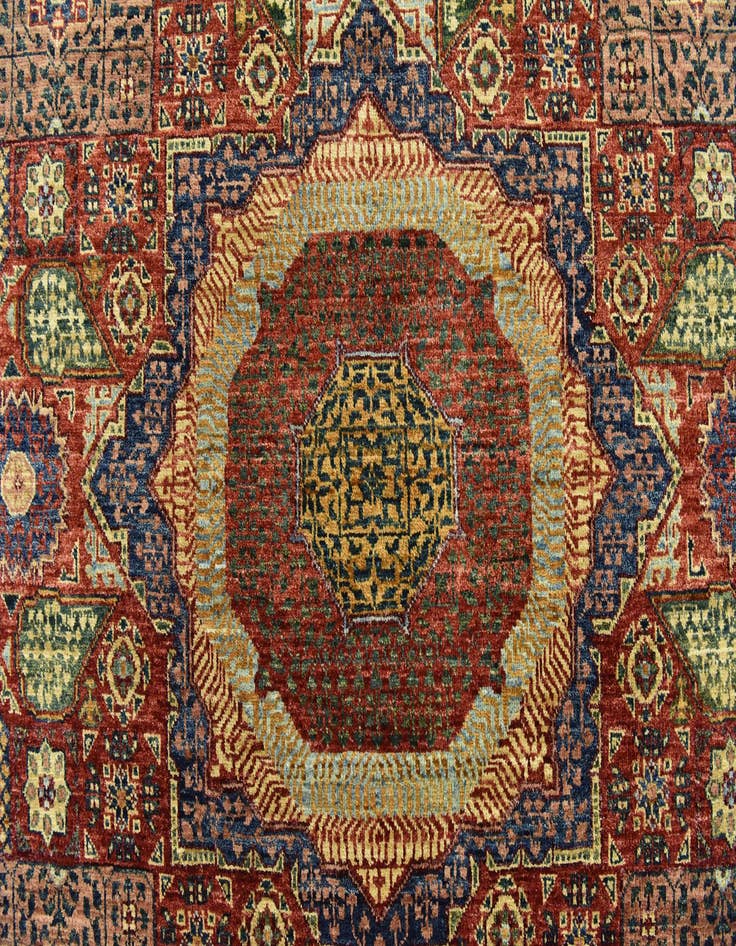 Detail image of 6' 2 x 8' 8 Hand Knotted Mamluk Ziegler Rug