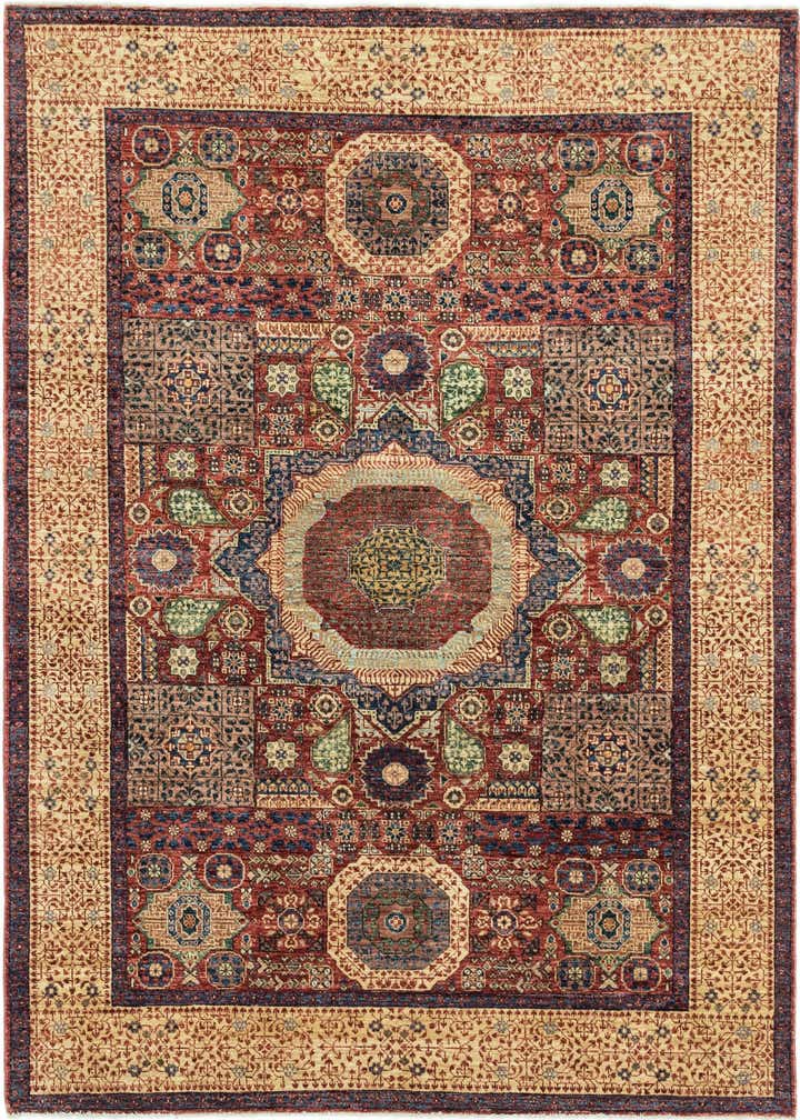 6' 2 x 8' 8 Hand Knotted Mamluk Ziegler Rug