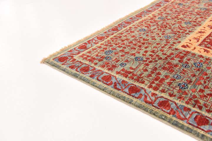 8' 2 x 9' 9 Hand Knotted Mamluk Ziegler Rug