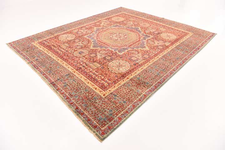 8' 2 x 9' 9 Hand Knotted Mamluk Ziegler Rug