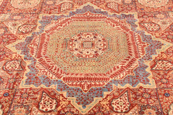 8' 2 x 9' 9 Hand Knotted Mamluk Ziegler Rug