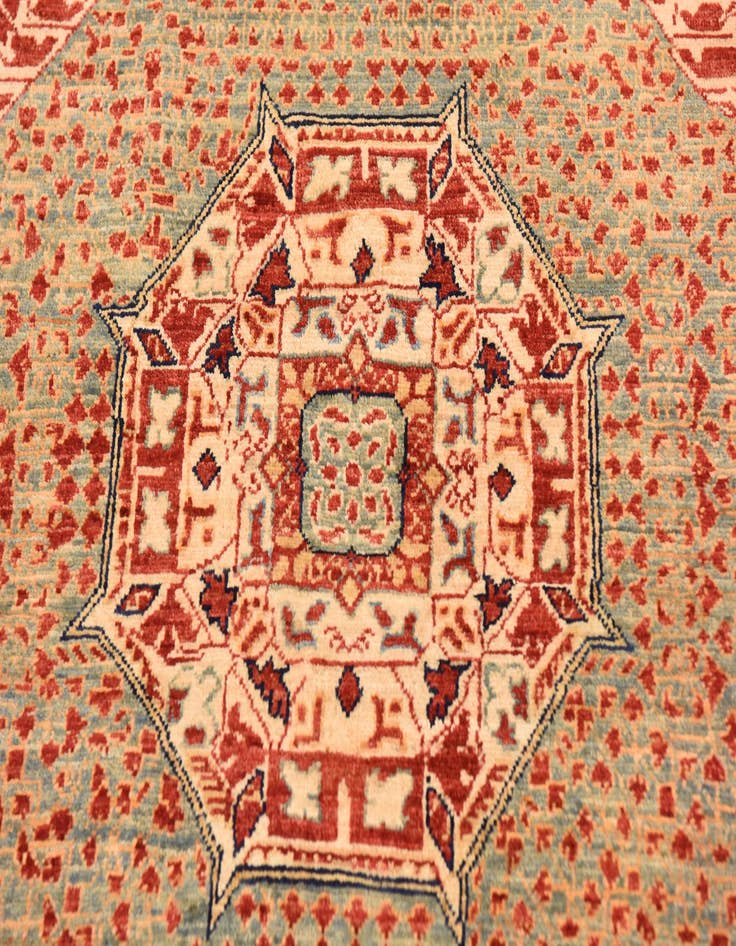 Detail image of 8' 2 x 9' 9 Hand Knotted Mamluk Ziegler Rug