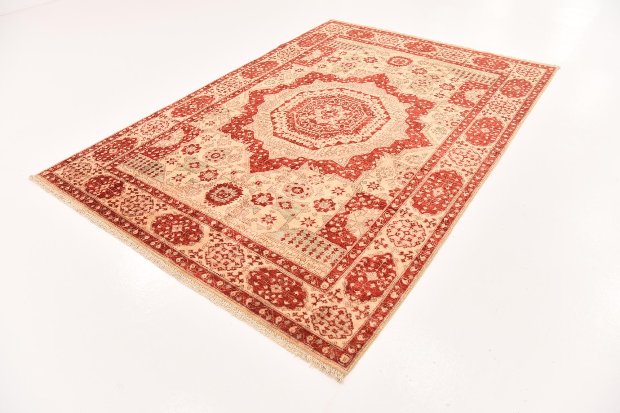 6' x 8' 10 Hand Knotted Mamluk Ziegler Oriental Rug