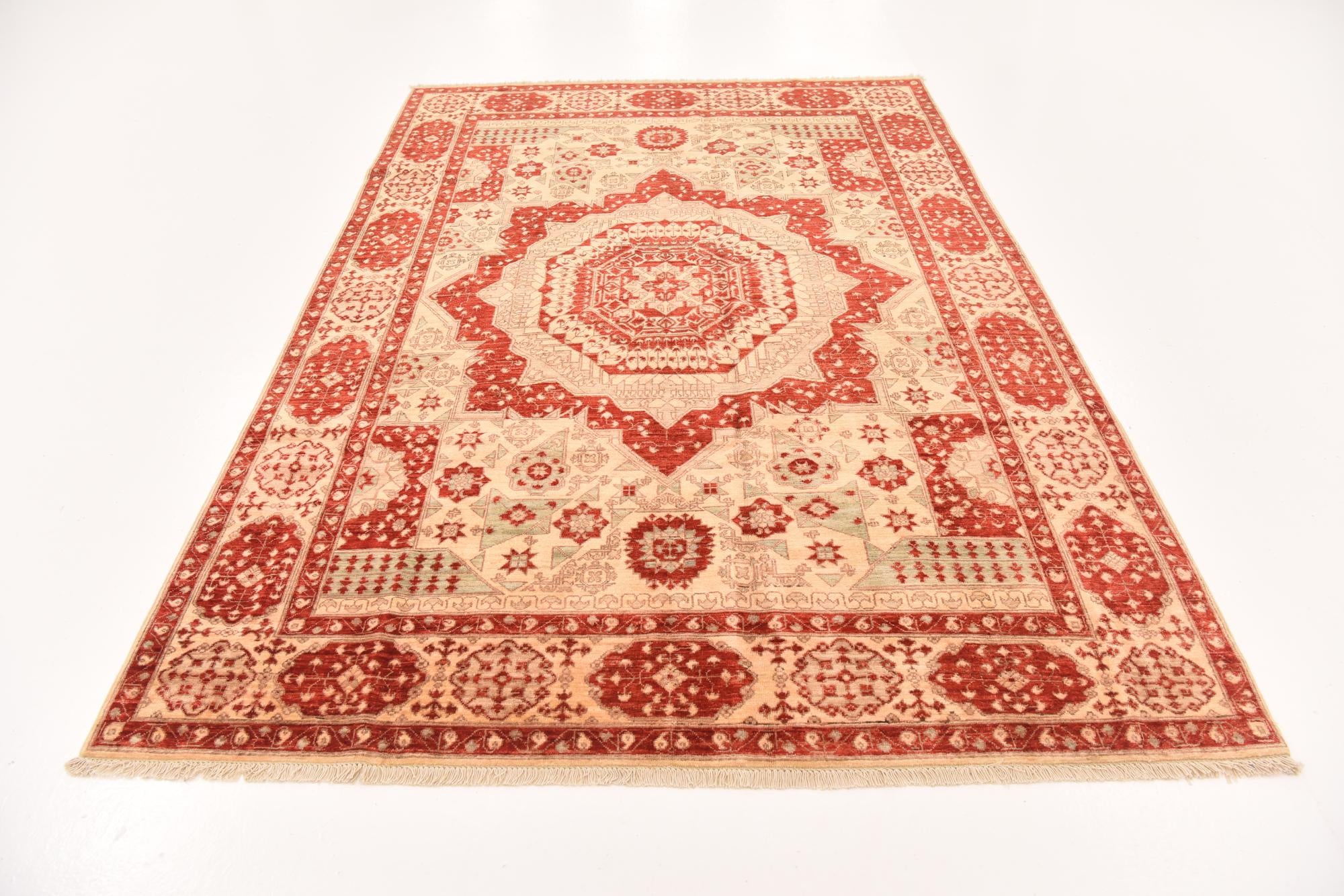 6' x 8' 10 Hand Knotted Mamluk Ziegler Oriental Rug
