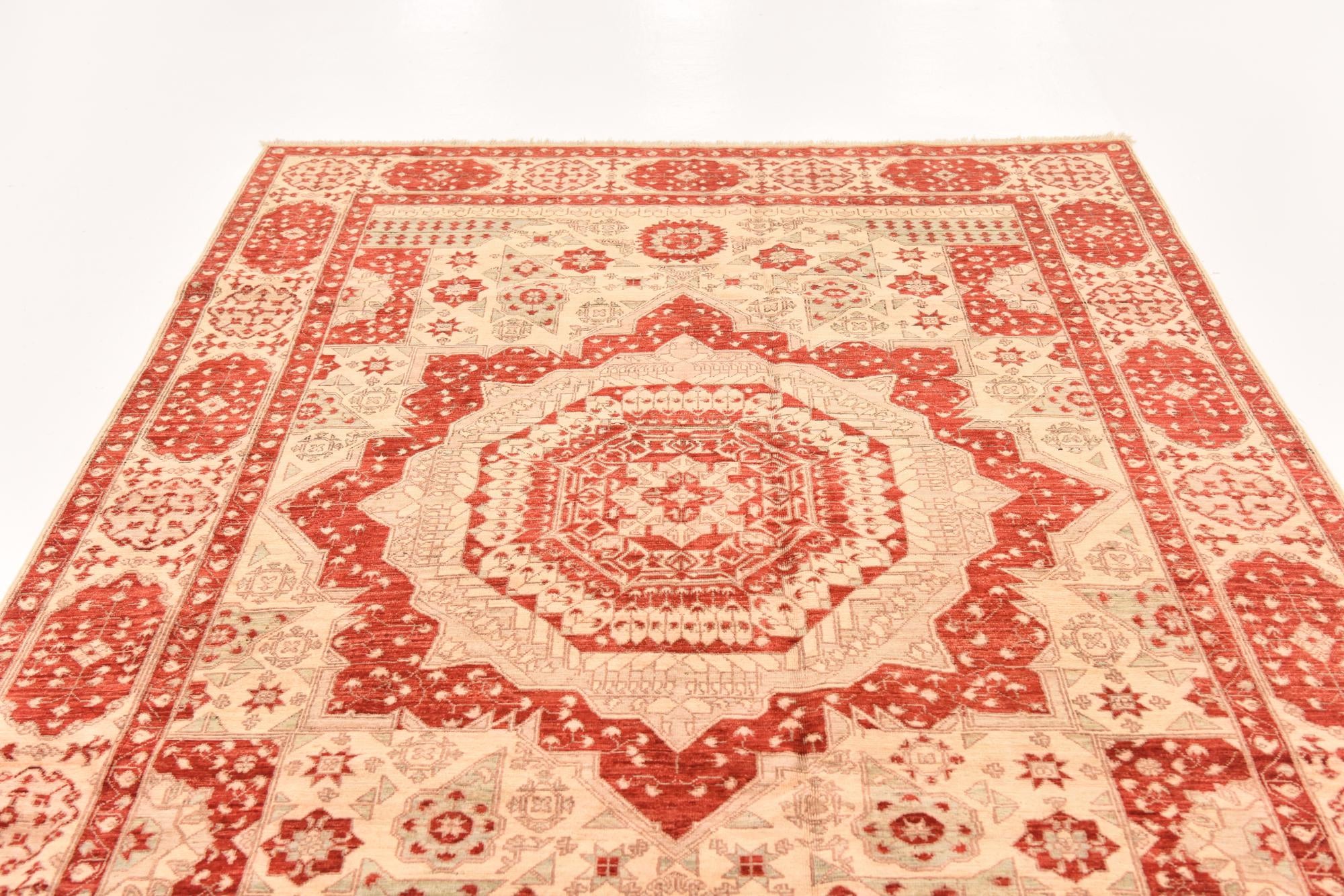 6' x 8' 10 Hand Knotted Mamluk Ziegler Oriental Rug