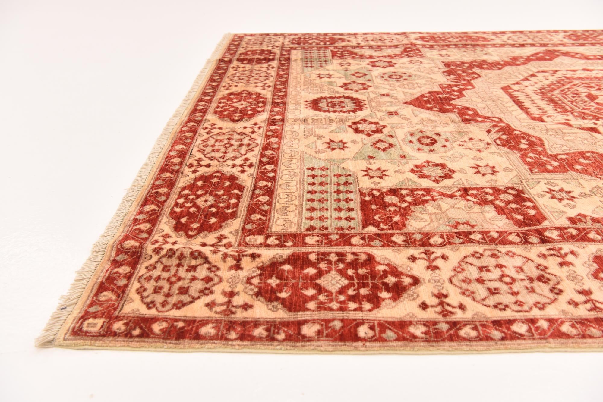 6' x 8' 10 Hand Knotted Mamluk Ziegler Oriental Rug