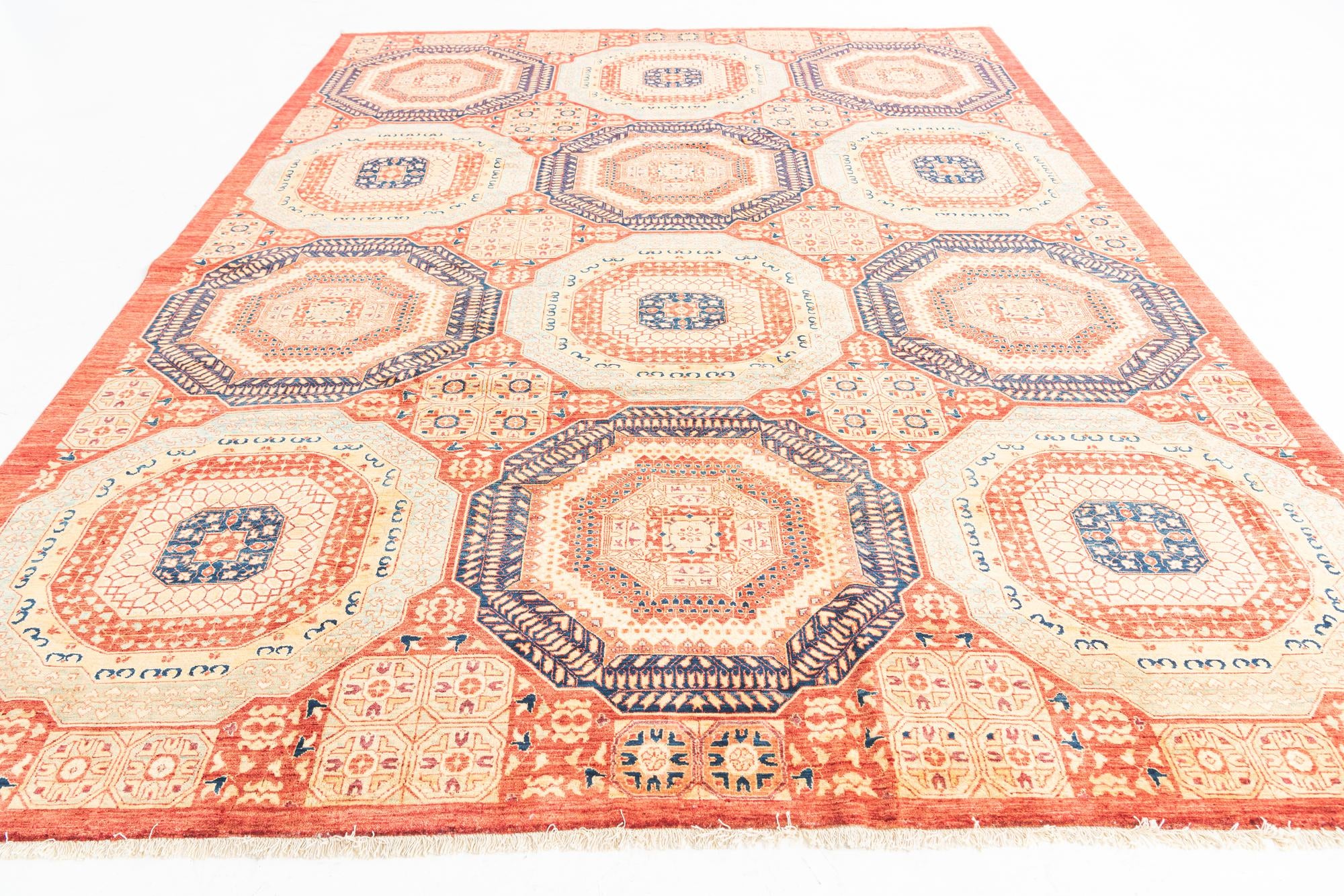 8' 5 x 11' 2 Hand Knotted Mamluk Ziegler Rug