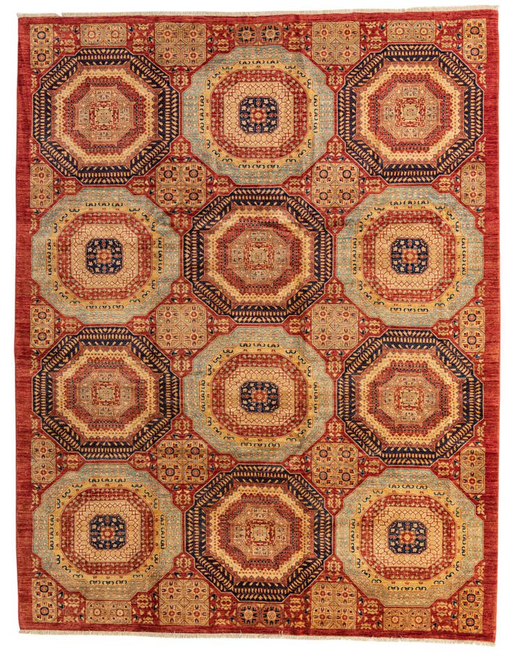 Detail image of 8' 5 x 11' 2 Hand Knotted Mamluk Ziegler Rug
