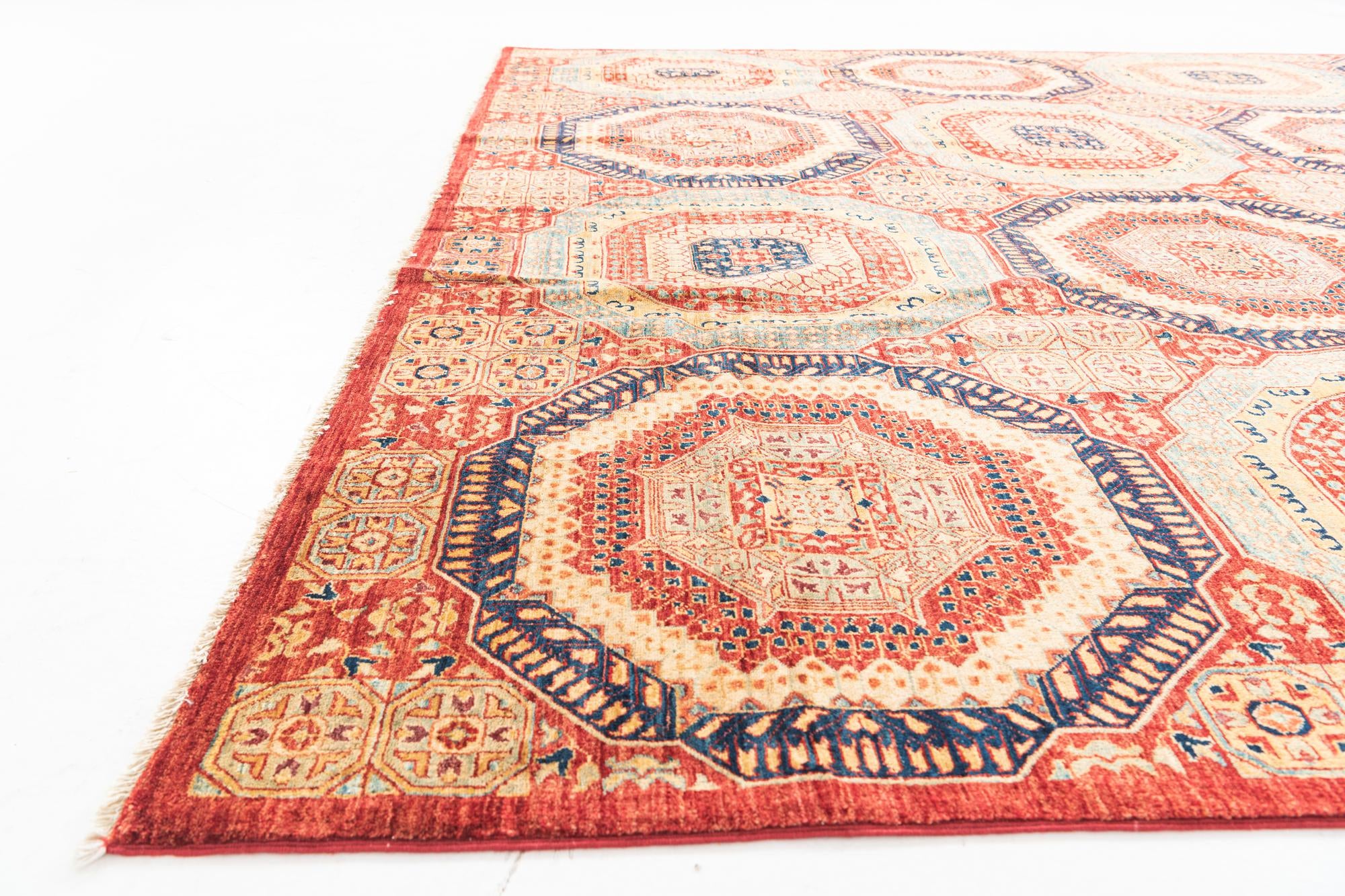 9' x 12' 3 Hand Knotted Mamluk Ziegler Rug