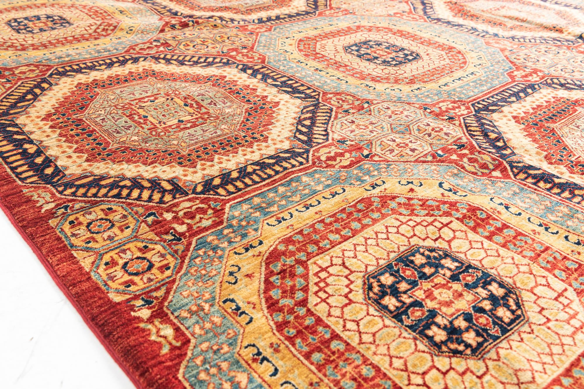 9' x 12' 3 Hand Knotted Mamluk Ziegler Rug