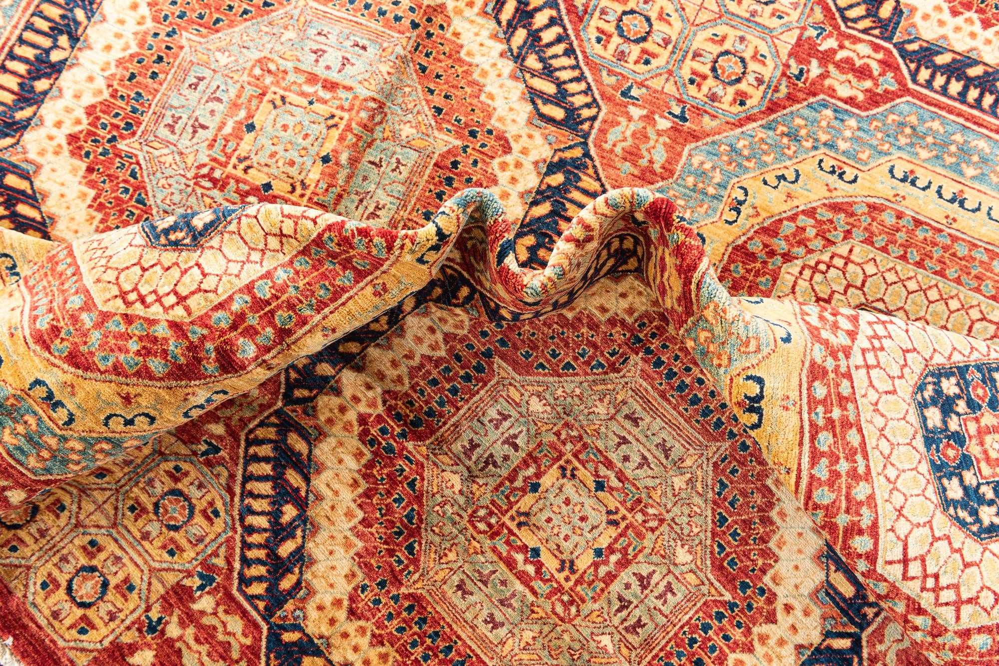 9' x 12' 3 Hand Knotted Mamluk Ziegler Rug