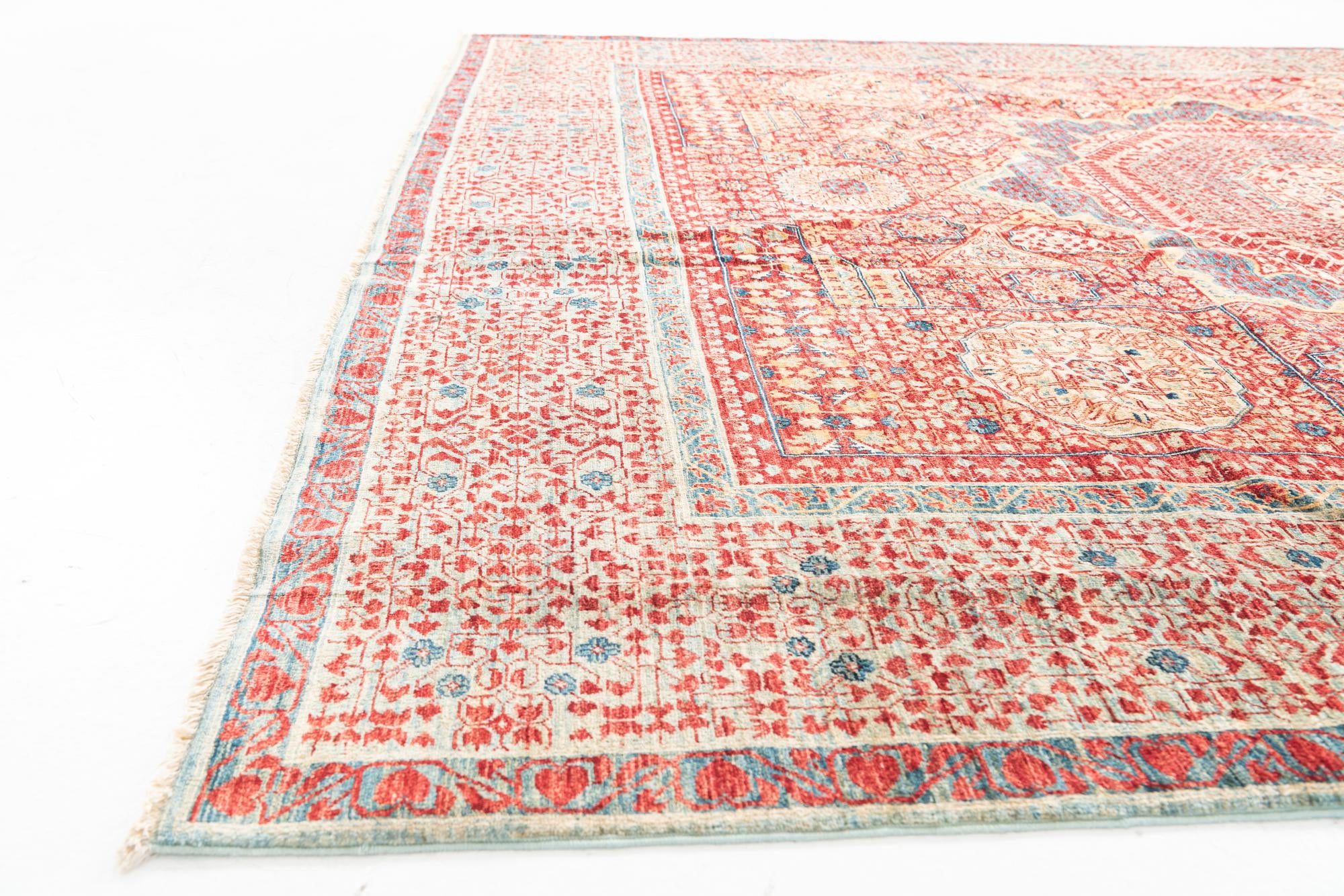 8' 3 x 9' 9 Hand Knotted Mamluk Ziegler Rug