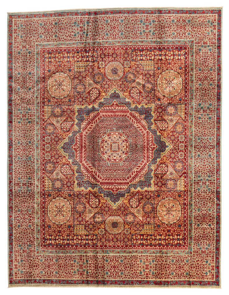 Detail image of 8' 3 x 9' 9 Hand Knotted Mamluk Ziegler Rug