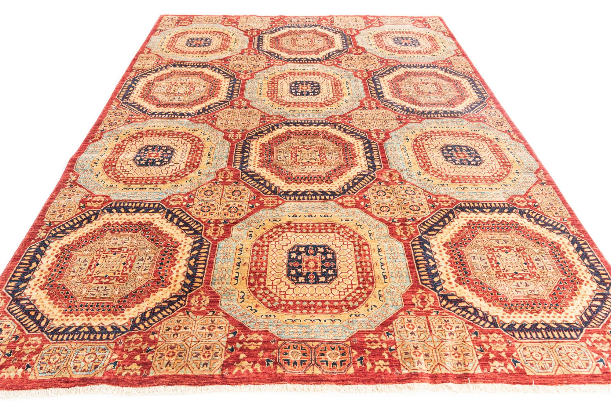 6' 10 x 9' 5 Hand Knotted Mamluk Ziegler Oriental Rug