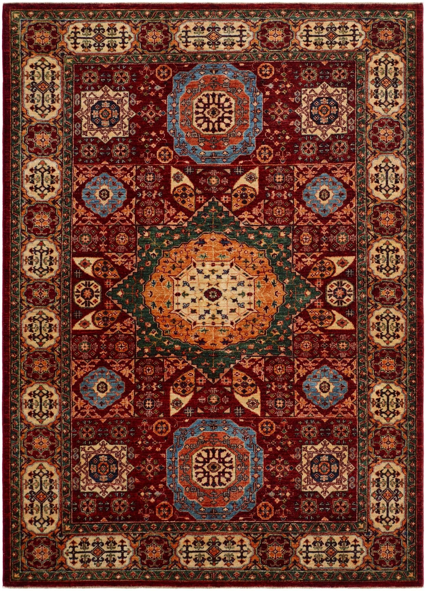 5' 8 x 7' 10 Hand Knotted Mamluk Ziegler Rug