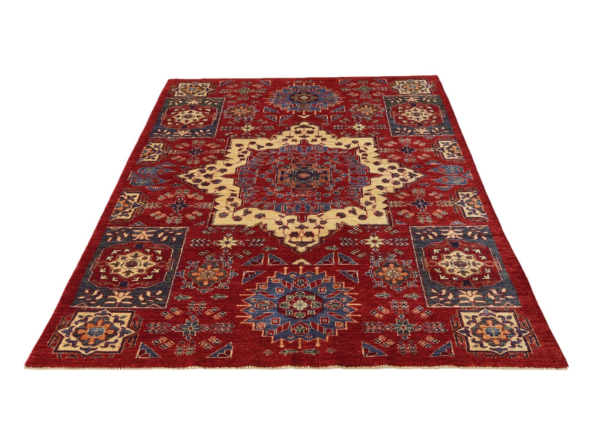 5' 5 x 8' Hand Knotted Mamluk Ziegler Rug