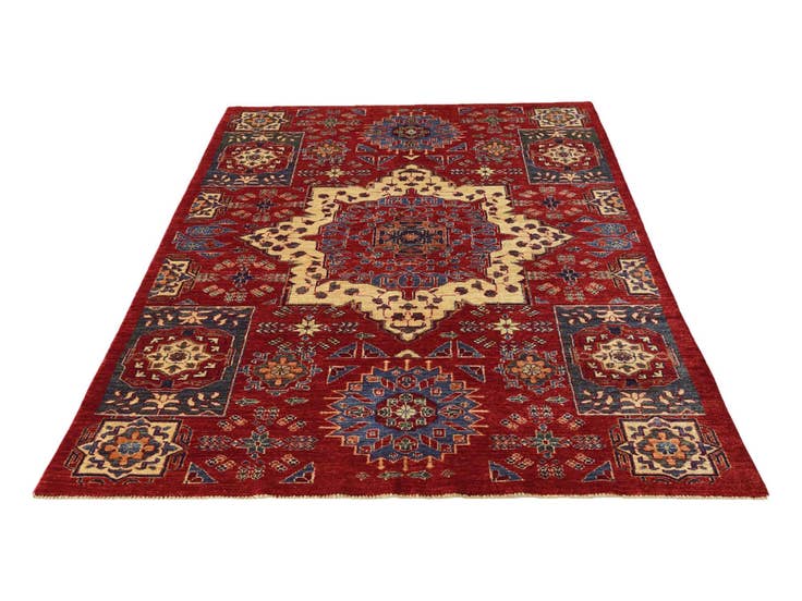 Detail image of 5' 5 x 8' Hand Knotted Mamluk Ziegler Rug