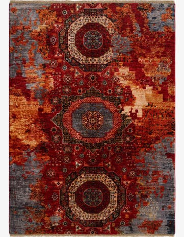 5' 2 x 7' 2 Hand Knotted Mamluk Ziegler Rug