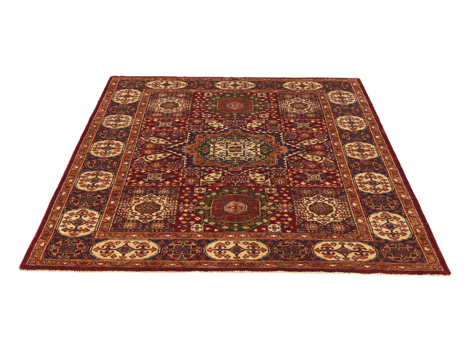 5' 2 x 6' 9 Hand Knotted Mamluk Ziegler Rug