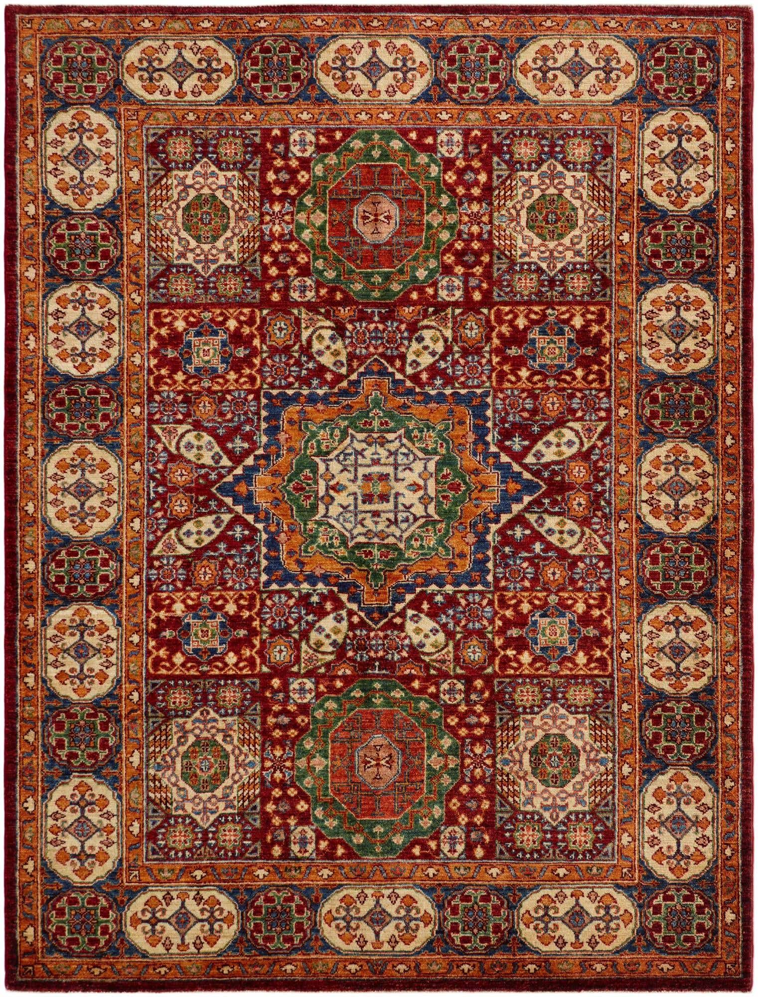 5' 2 x 6' 9 Hand Knotted Mamluk Ziegler Rug