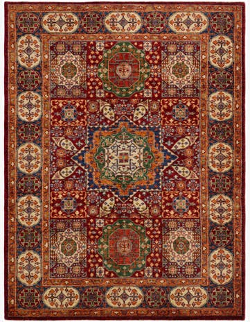 5' 2 x 6' 9 Hand Knotted Mamluk Ziegler Rug