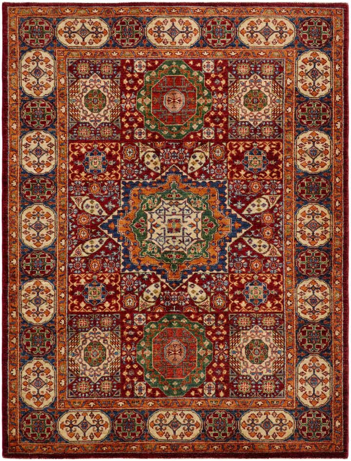 5' 2 x 6' 9 Hand Knotted Mamluk Ziegler Rug