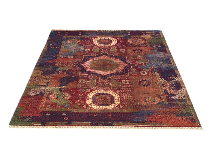 Detail image of 4' 10 x 6' 6 Hand Knotted Mamluk Ziegler Rug