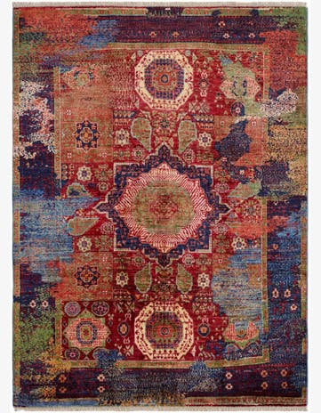 4' 10 x 6' 6 Hand Knotted Mamluk Ziegler Rug