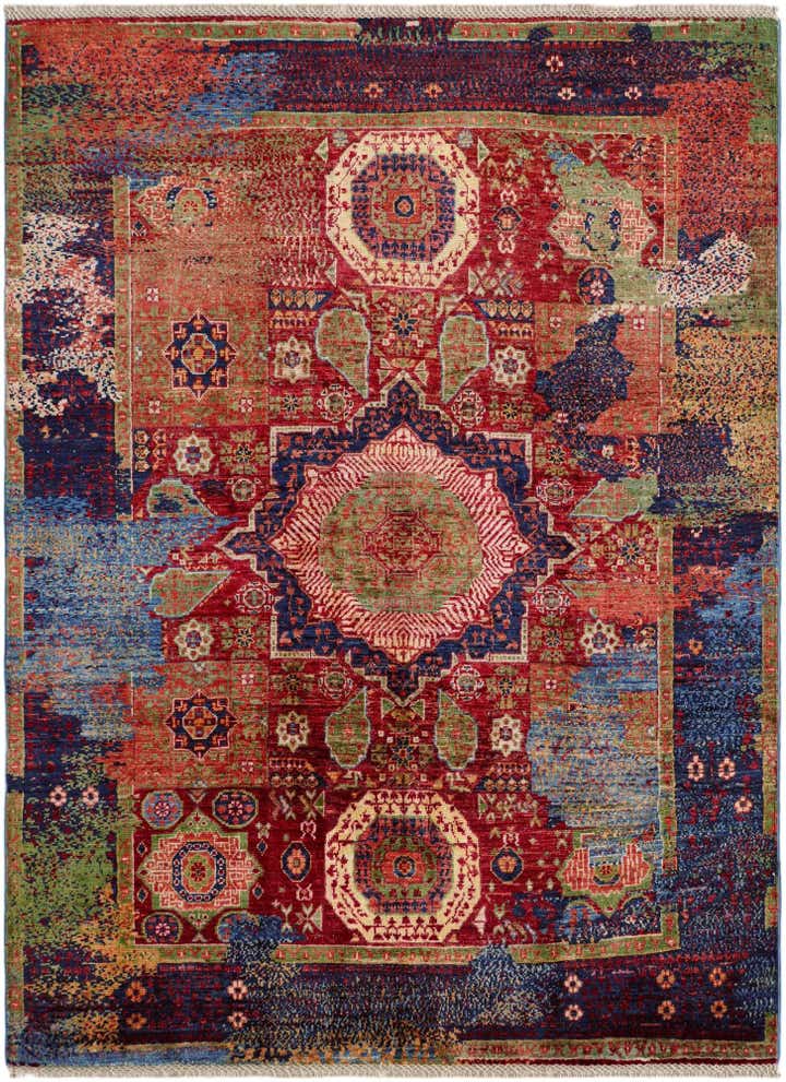 4' 10 x 6' 6 Hand Knotted Mamluk Ziegler Rug