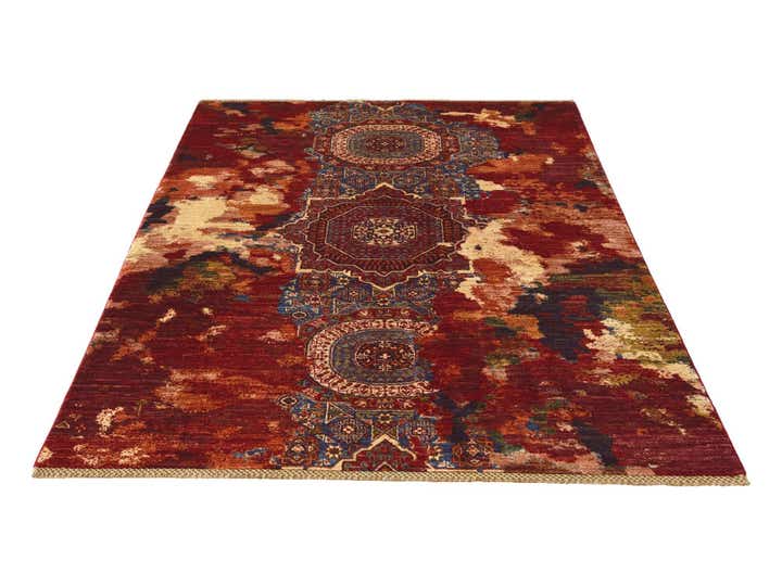 5' 1 x 6' 8 Hand Knotted Mamluk Ziegler Rug