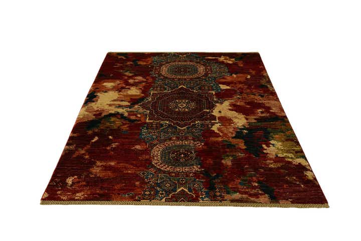 5' 1 x 6' 8 Hand Knotted Mamluk Ziegler Rug