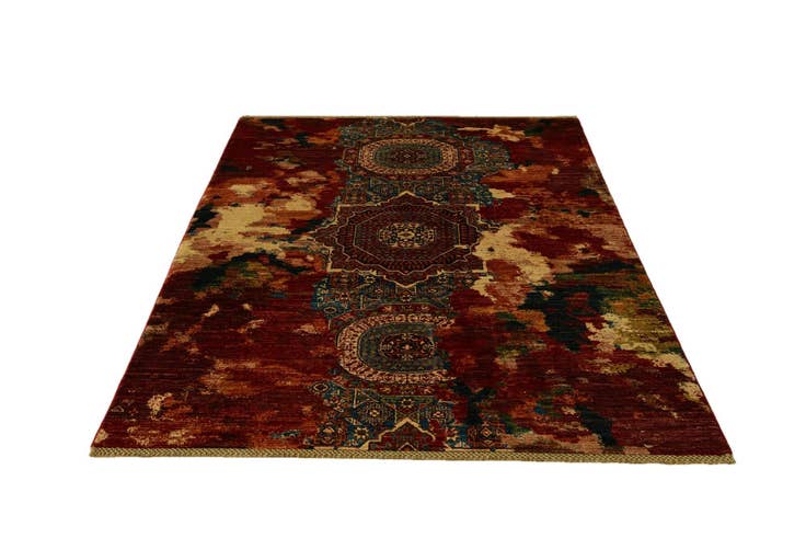 Detail image of 5' 1 x 6' 8 Hand Knotted Mamluk Ziegler Rug