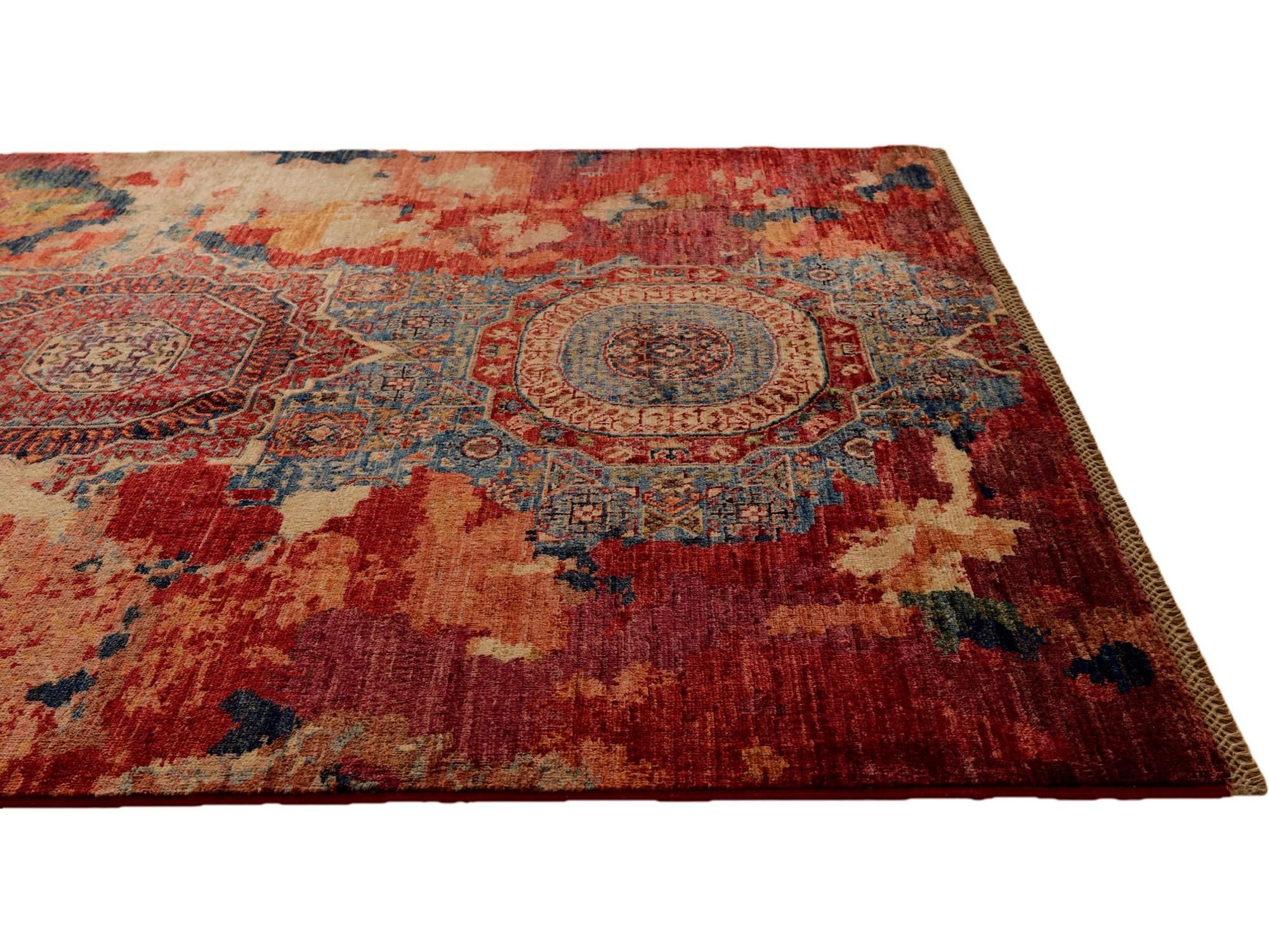 5' 1 x 6' 8 Hand Knotted Mamluk Ziegler Rug