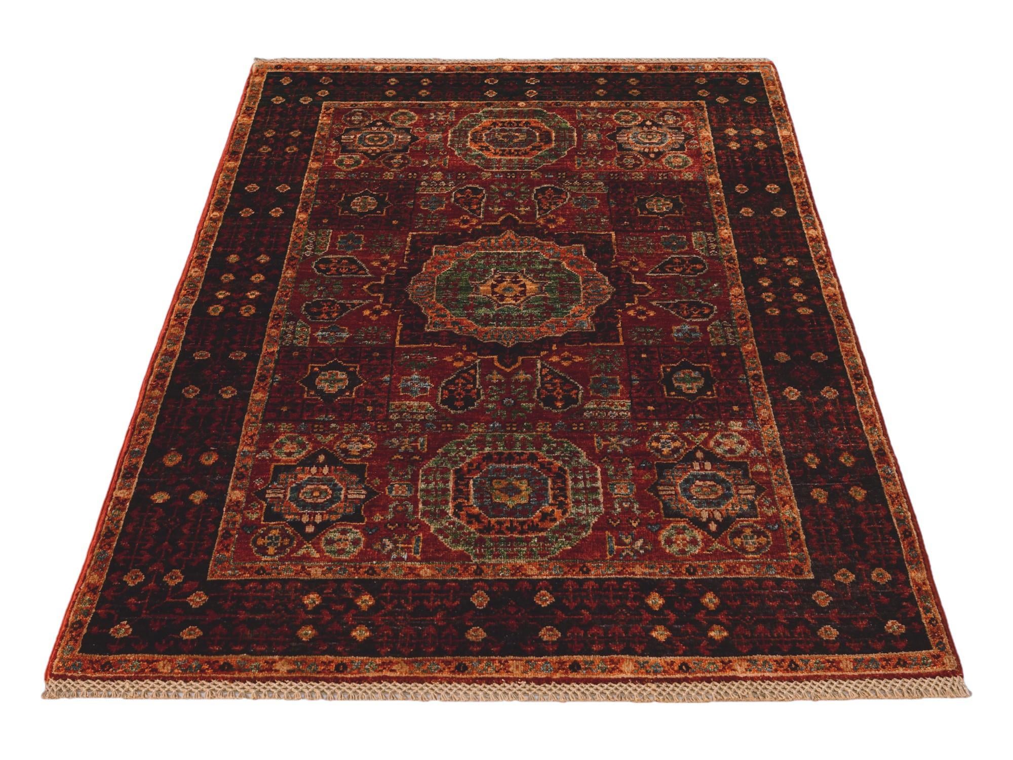 3' 4 x 5' Hand Knotted Mamluk Ziegler Rug