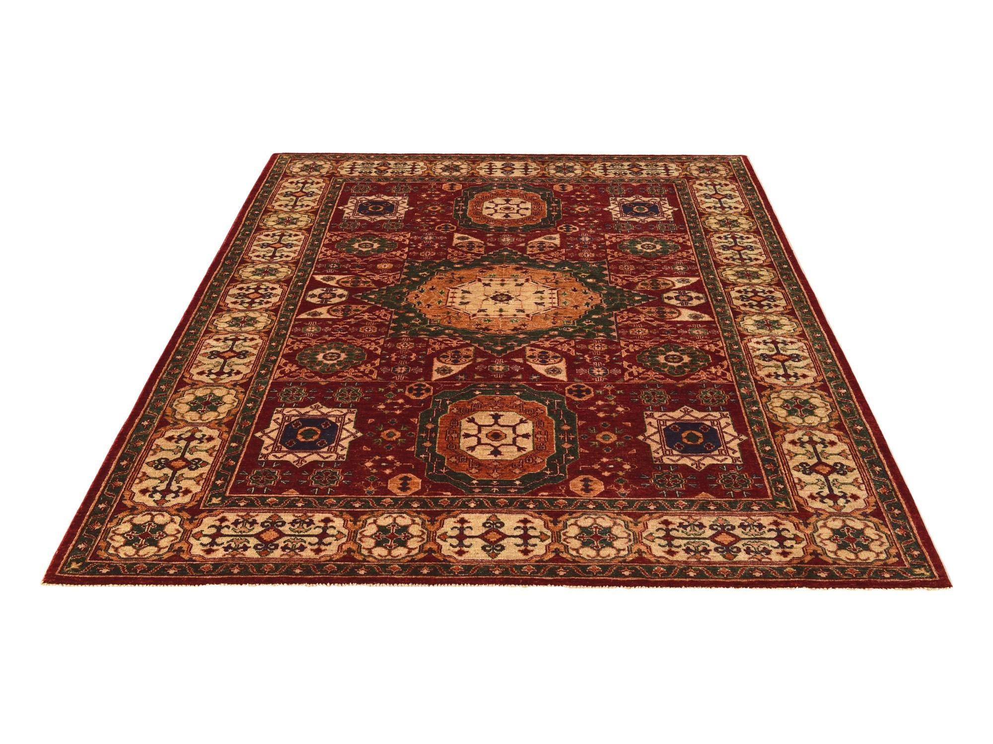 6' 3 x 8' 3 Hand Knotted Mamluk Ziegler Rug