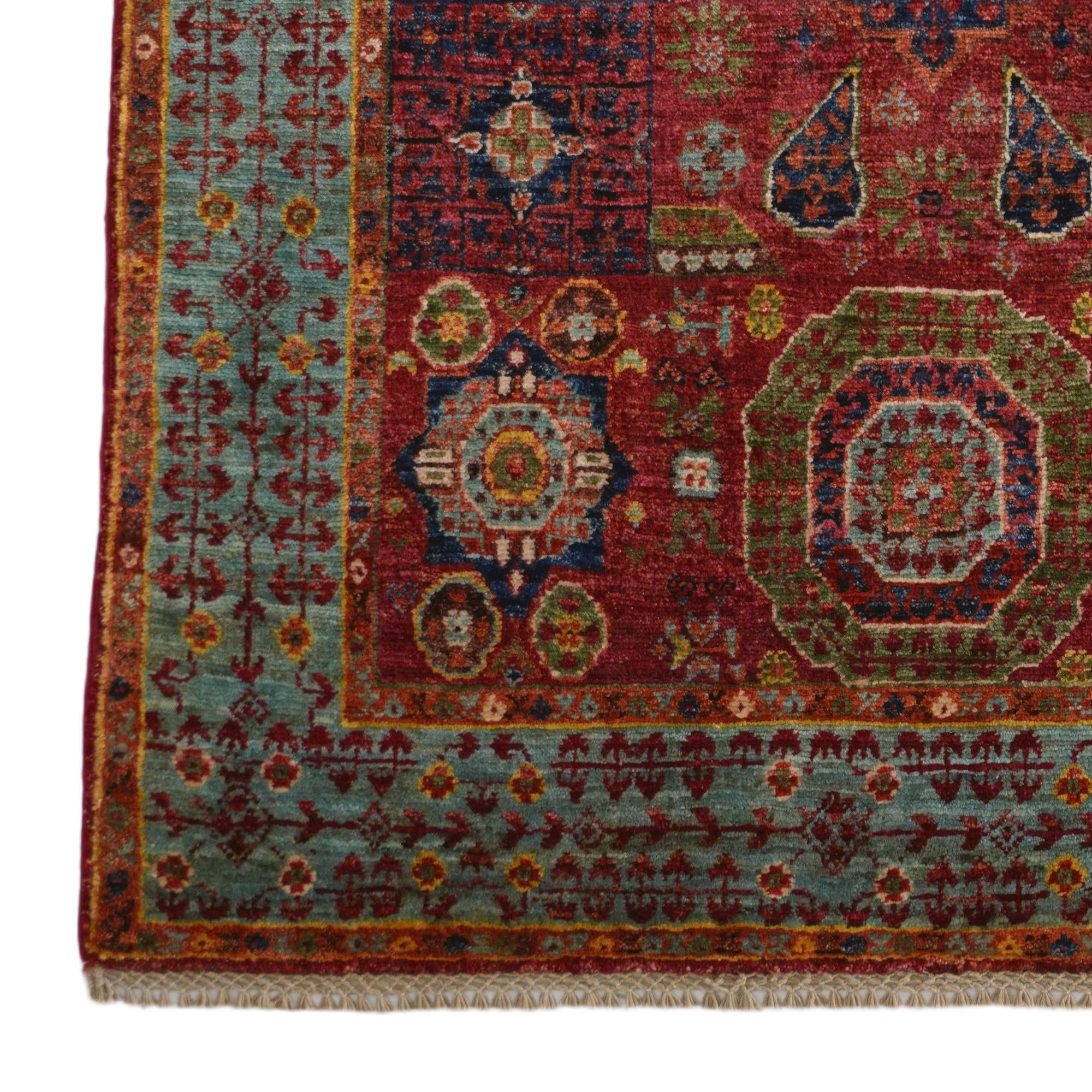 3' 7 x 5' 2 Hand Knotted Mamluk Ziegler Rug