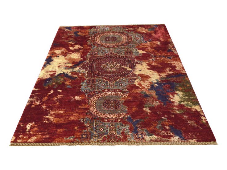 Detail image of 5' x 6' 10 Hand Knotted Mamluk Ziegler Rug