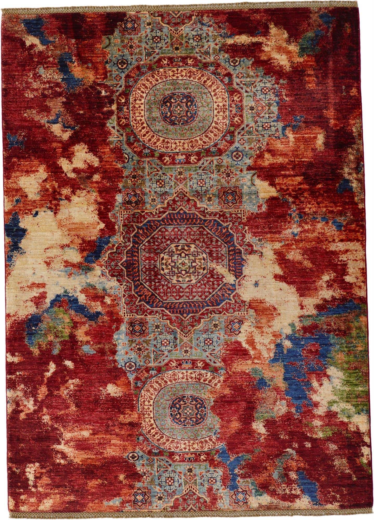 5' x 6' 10 Hand Knotted Mamluk Ziegler Rug