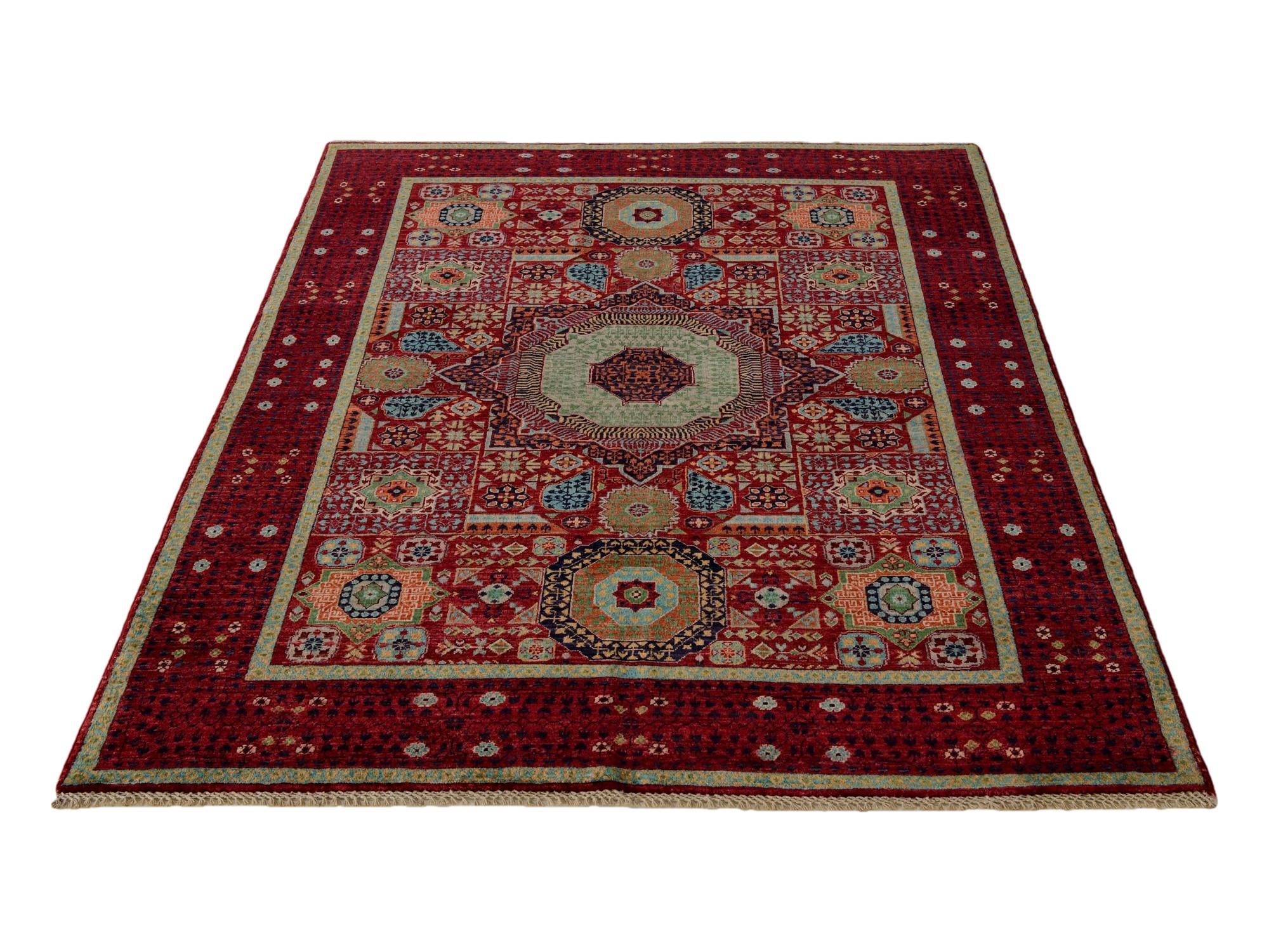 4' 11 x 6' 5 Hand Knotted Mamluk Ziegler Rug
