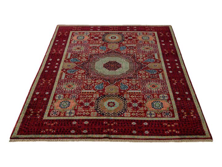 4' 11 x 6' 5 Hand Knotted Mamluk Ziegler Rug