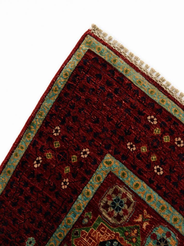 Detail image of 4' 11 x 6' 5 Hand Knotted Mamluk Ziegler Rug