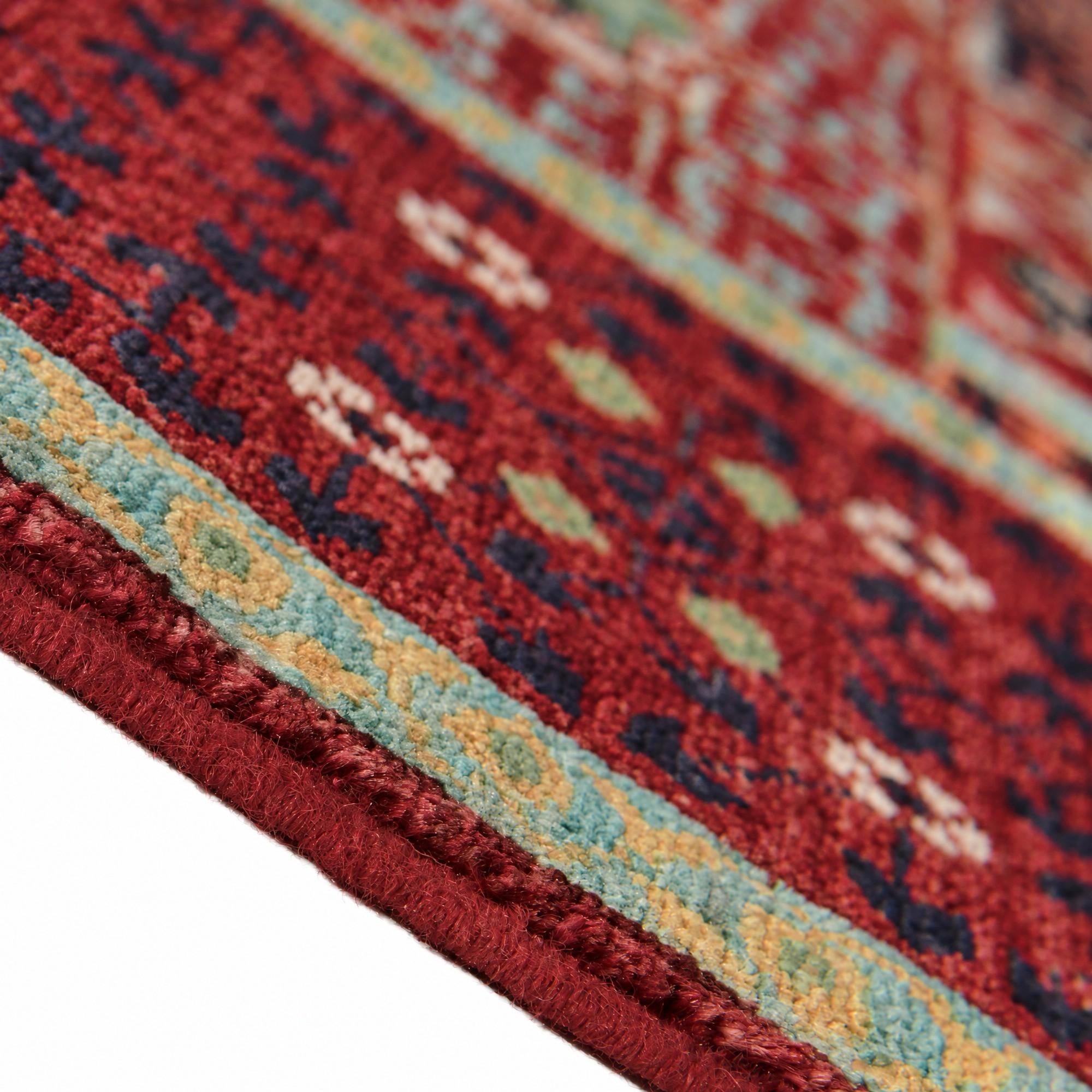 150cm x 195cm Hand Knotted Mamluk Ziegler Rug
