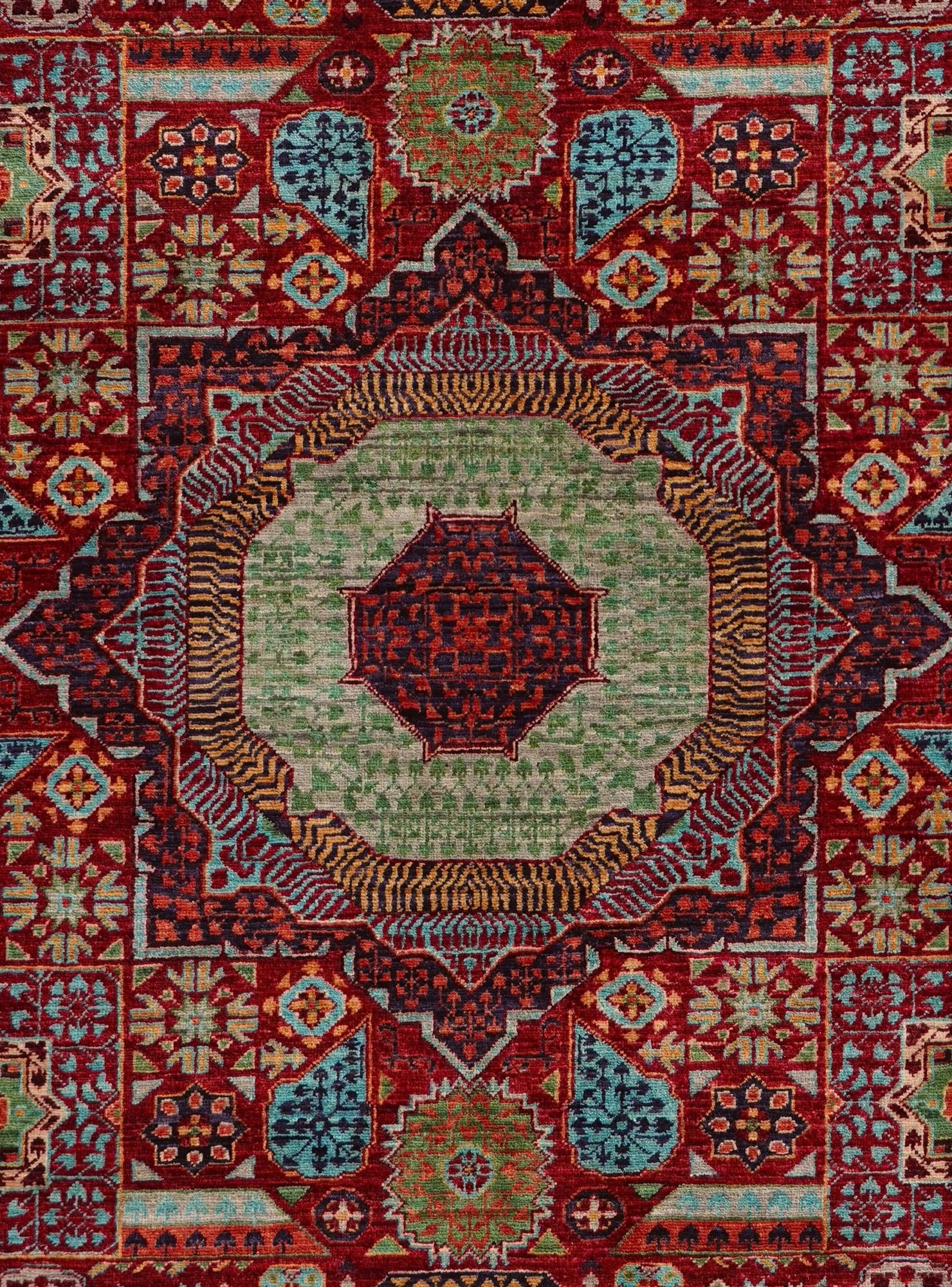 4' 11 x 6' 5 Hand Knotted Mamluk Ziegler Rug