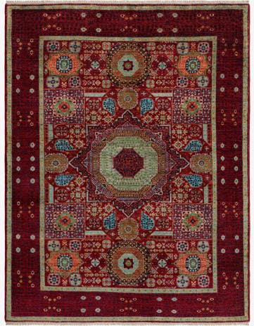 4' 11 x 6' 5 Hand Knotted Mamluk Ziegler Rug
