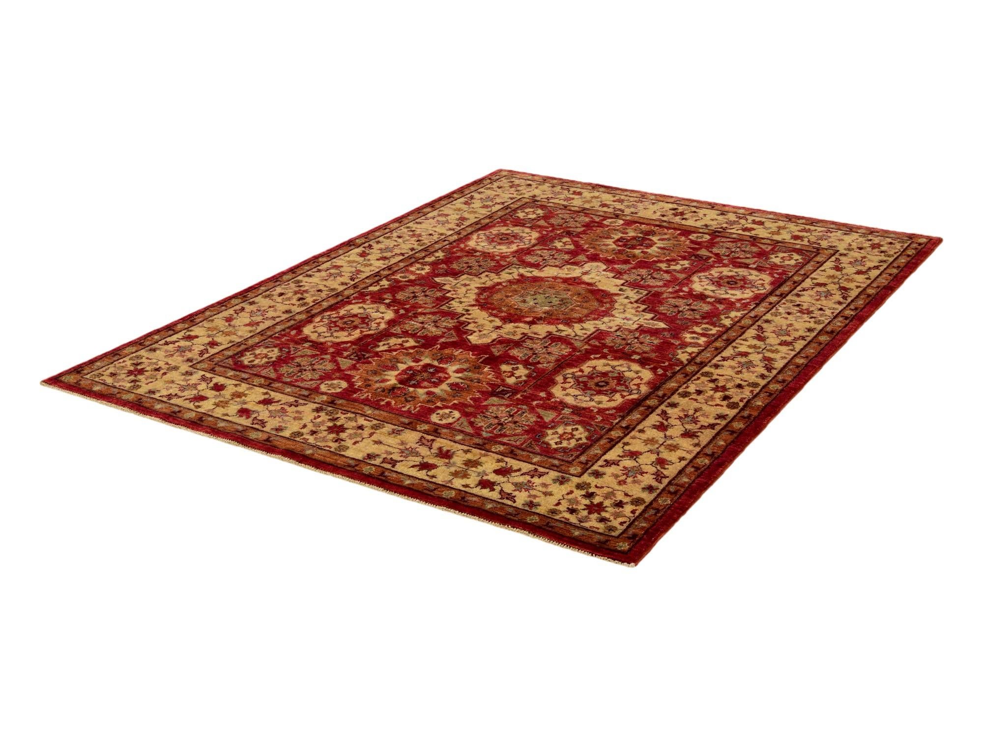 4' 11 x 6' 7 Hand Knotted Mamluk Ziegler Rug
