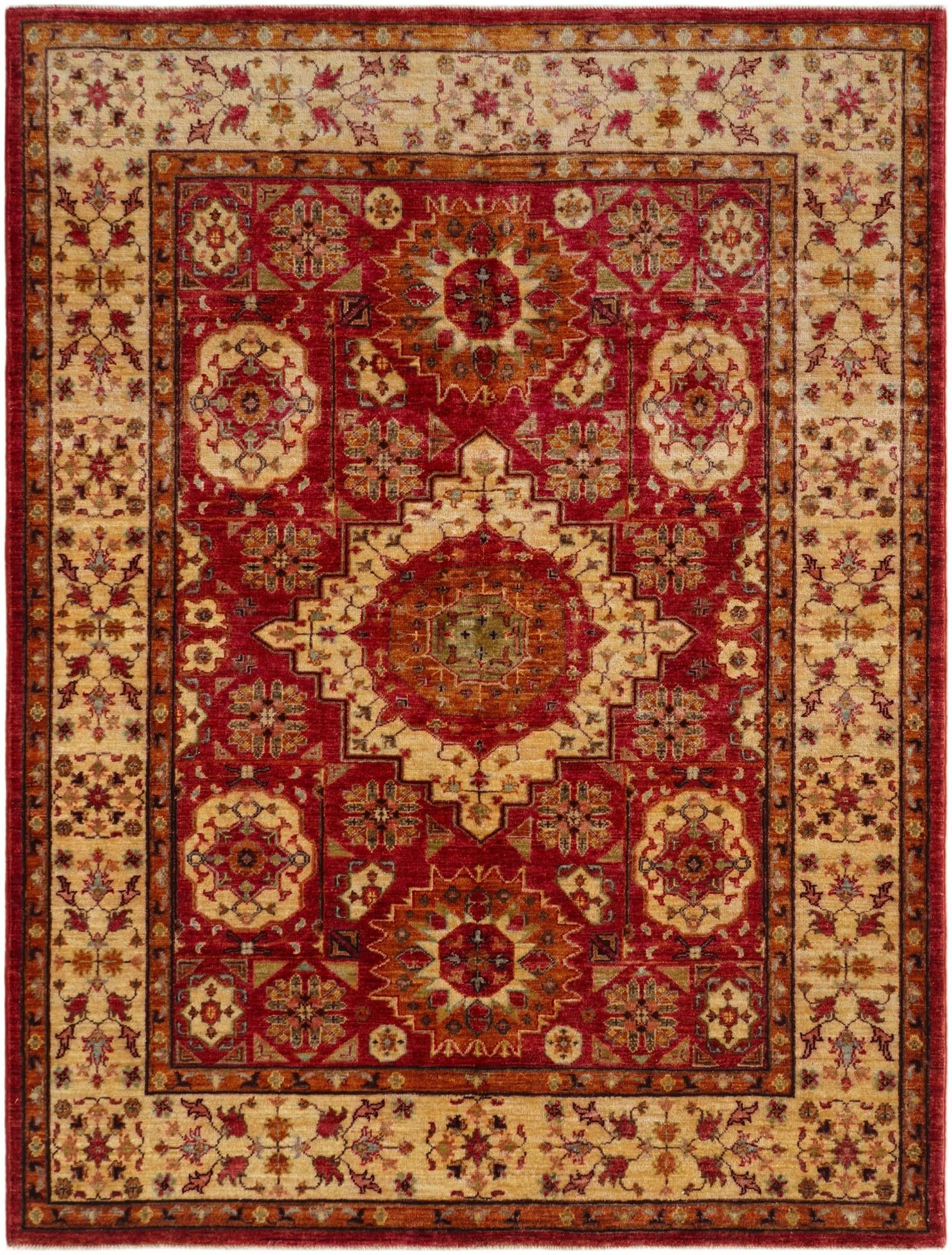 4' 11 x 6' 7 Hand Knotted Mamluk Ziegler Rug